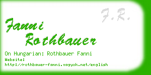 fanni rothbauer business card